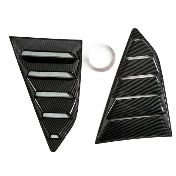 View demonstrating the sunshade effect and UV protection of the carbon fiber louver