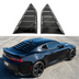 Gloss black rear window louver sunshade installed on a 2016 Chevrolet Camaro
