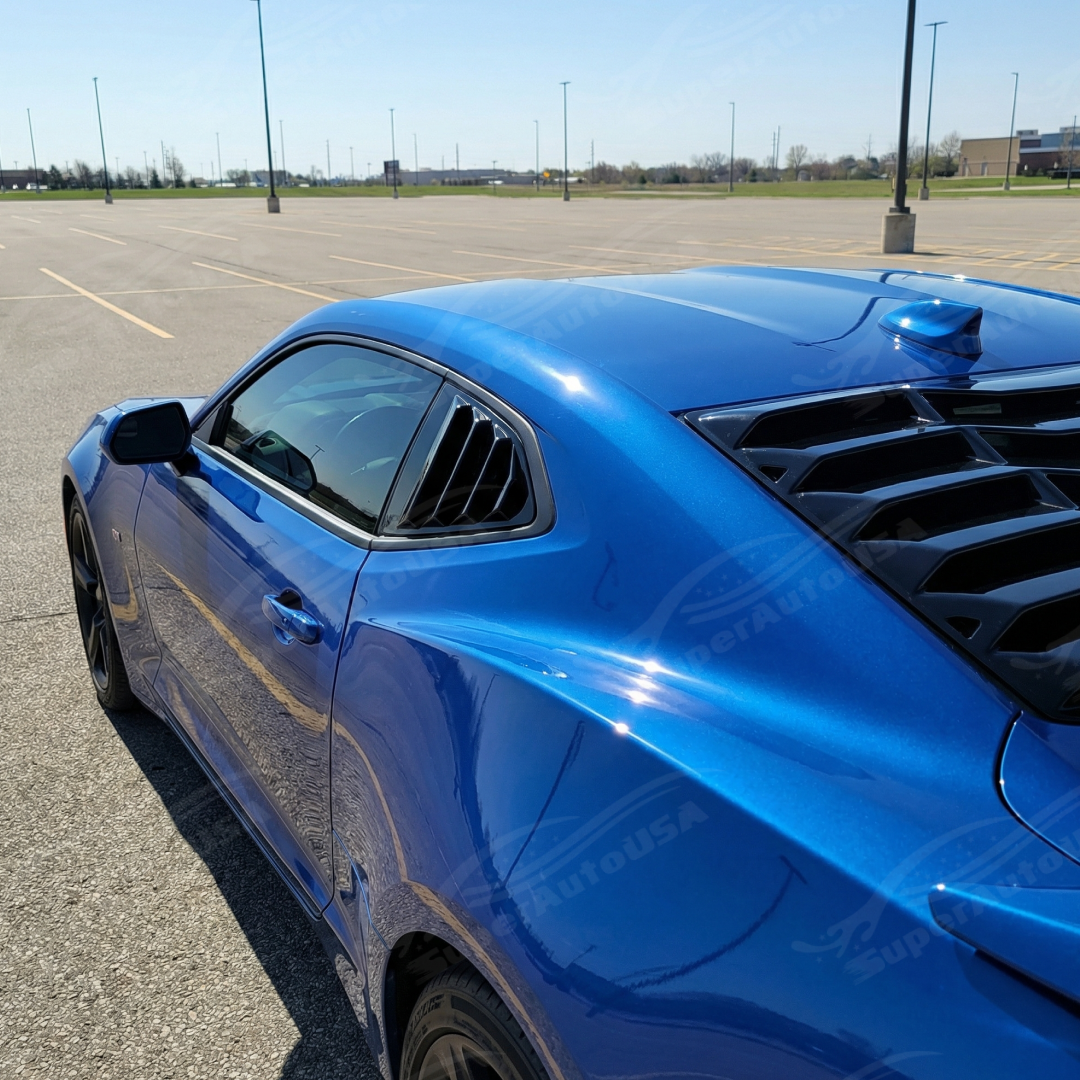 For Chevrolet Camaro 2016-2024 Gloss Black/Carbon Fiber Print Sunshade ...