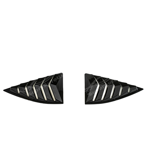 Close-up of the high-gloss black finish on the 5th Gen Camaro louver