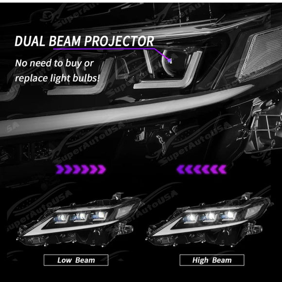 Fits Toyota Camry 2018-2024 LED Head Light Sequential Assembly