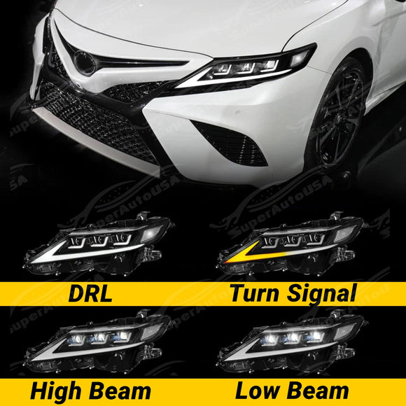 Fits Toyota Camry 2018-2024 LED Head Light Sequential Assembly