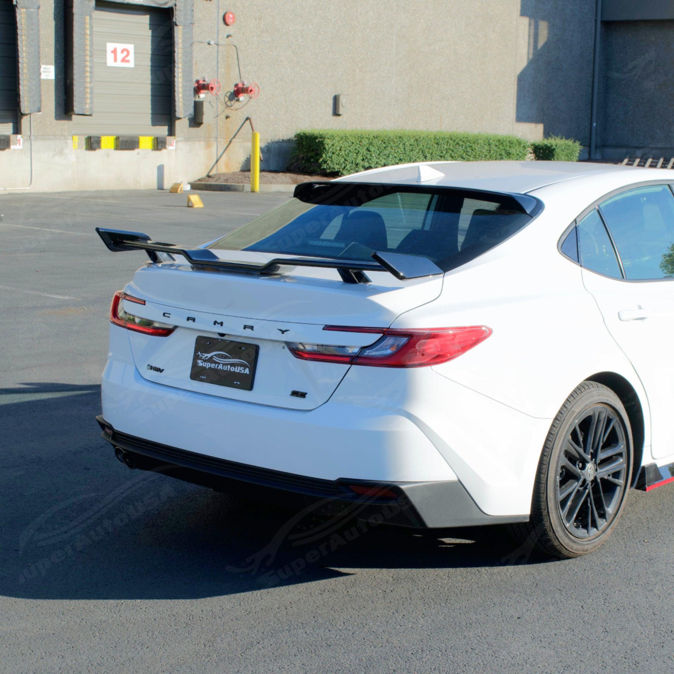 Alerón trasero para maletero estilo Toyota Camry TRD 2018-2020 ABS pintado (negro brillante)