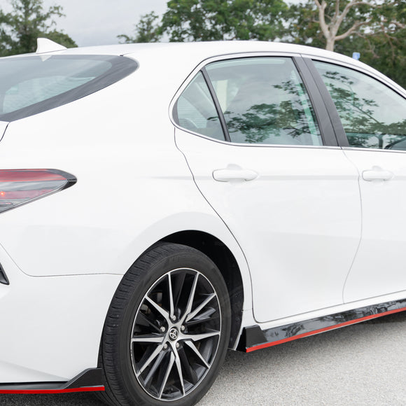 Side Skirt - Carbon Fiber Print Fits Toyota Camry 2018-2024