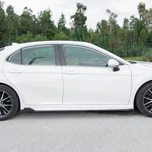 Side Skirt - Carbon Fiber Print Fits Toyota Camry 2018-2024