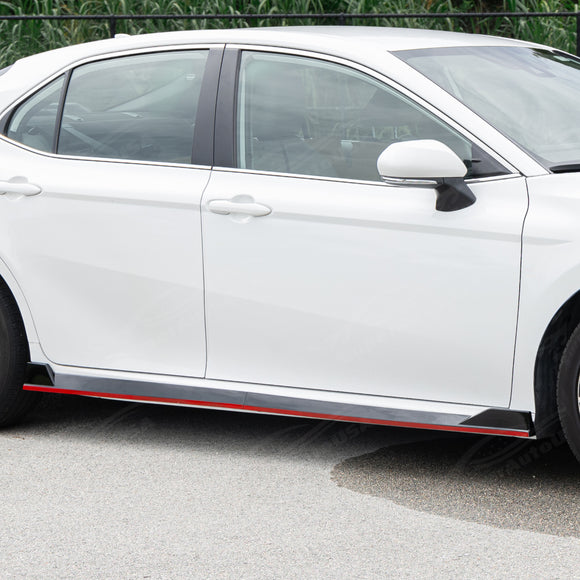 Side Skirt - Carbon Fiber Print Fits Toyota Camry 2018-2024