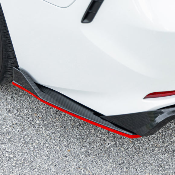 Se adapta a Toyota Camry TRD Style 2018-2024, luz de freno LED, difusor trasero negro brillante y divisores de esquina 