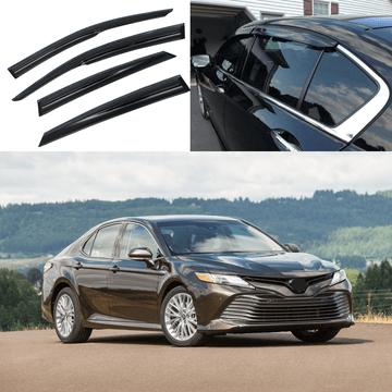 Para Toyota Camry 2018-2024, molduras de fibra de carbono, estilo Mugen, viseras para ventanas, protectores contra la lluvia 