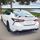 Rear view of the 2018-2024 Toyota Camry showcasing the Rear Lower Bumper Wing Lip Diffuser, part of the comprehensive car & truck body kit.