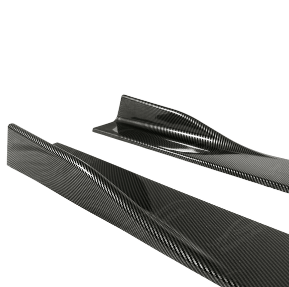 Carbon Fiber Print Side Skirt Splitter Set for 2024 BMW All Year Model SuperAutoUSA