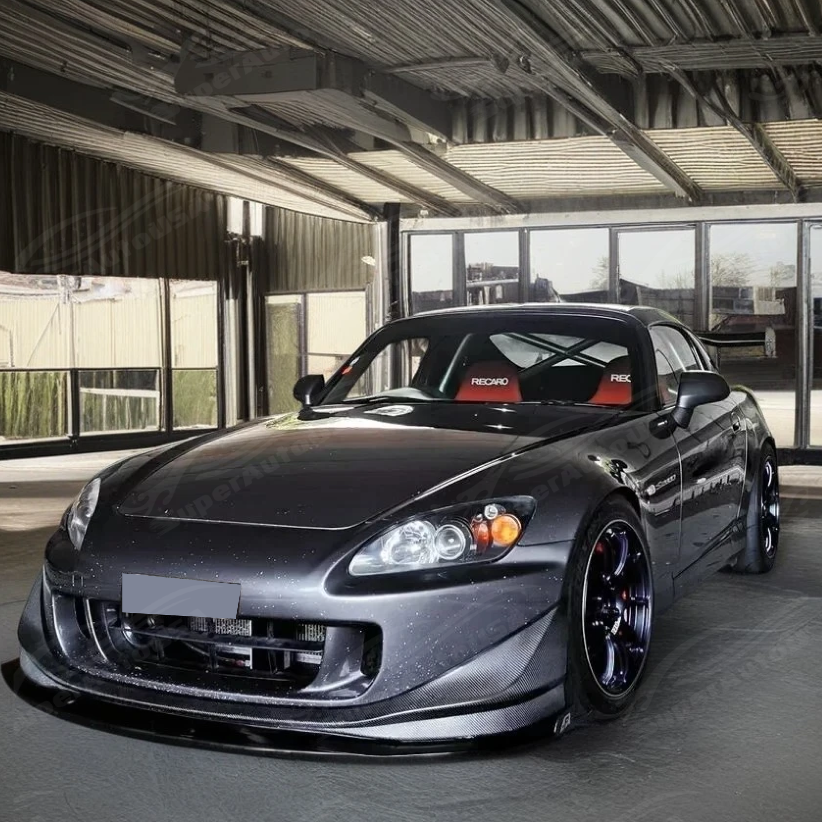 Real Carbon Fiber Front Splitter Lip Spoiler Lower Bumper Fits Honda ...