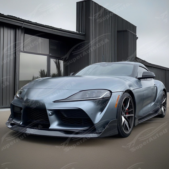 SuperAutoUSA real carbon fiber front bumper lip for 2024 Toyota GR Supra A91 Edition