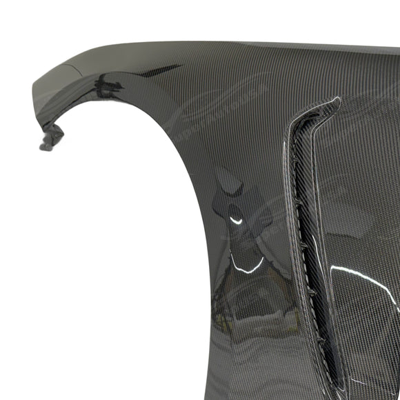 SuperAutoUSA performance wide body carbon fiber fender set for 2020 Ford Mustang GT350.
