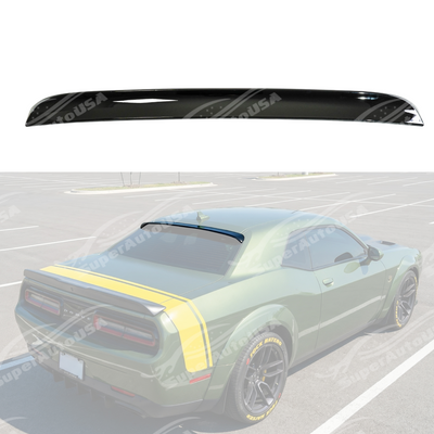 Vortex generator duckbill style rear roof spoiler wing installed on a 2008 Dodge Challenger