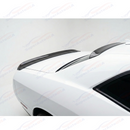 Close-up of the high-definition carbon fiber print weave on the rear roof spoiler