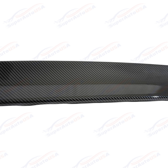 Full rear 3/4 view of a 2018 Dodge Challenger with the carbon fiber print roof wing