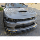 Fits Dodge Charger 2015-2023 SRT RT Carbon Fiber Print Front Bumper Lip Spoiler-3