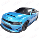 Fits Dodge Charger 2015-2023 SRT RT Carbon Fiber Print Front Bumper Lip Spoiler-5