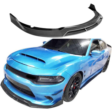 Se adapta al alerón de parachoques delantero con impresión de fibra de carbono SRT RT para Dodge Charger 2015-2023 