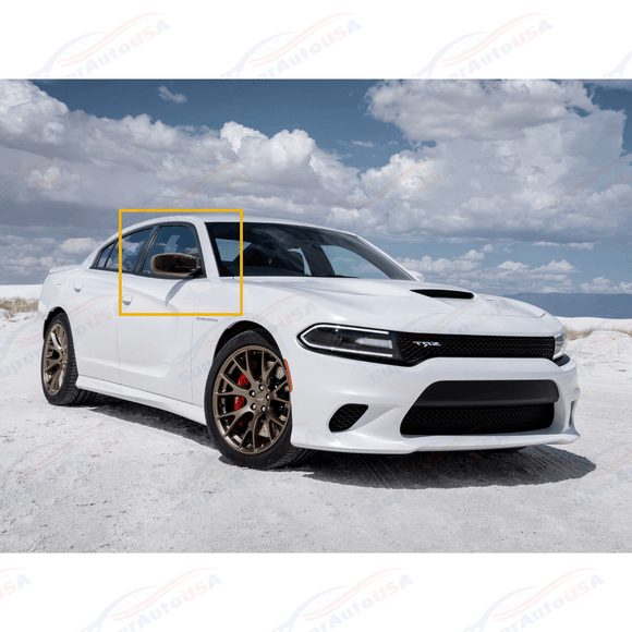 Fits 2011-Up Dodge Charger M Style Gloss Black Rear View Side Mirror Cover Cap