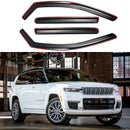Fit 2014-2023 Jeep Cherokee In-Channel Vent Window Visors Rain Sun Wind Guards Shade Deflectors-1
