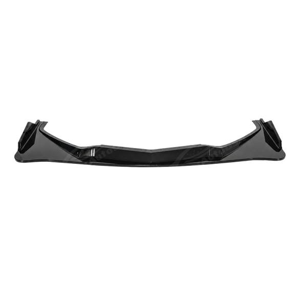 Ground-level track perspective showcasing the extended undertray lip and angled support strut rods