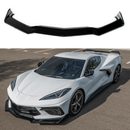 Extended front bumper lip chin splitter installed on a Chevy Corvette C8 Stingray