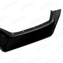 High-contrast styling transformation of the extended front chin splitter mounted on an Arctic White C8