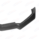 Standalone bench view of the uninstalled extended front bumper chin splitter assembly