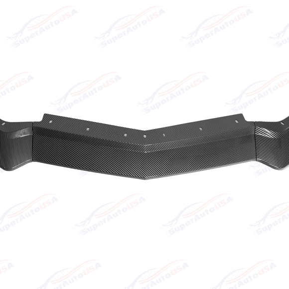 Visual side-by-side comparison between the stock factory C8 front lip and the extended aero splitter profile