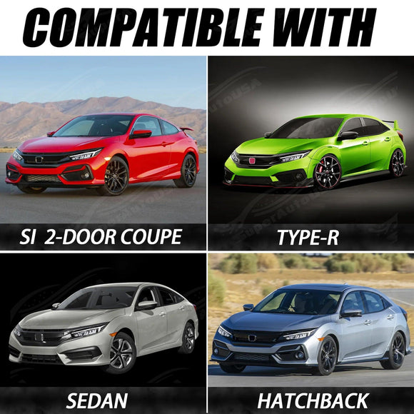 Fits Honda Civic 2016-2021 LED Head Light Front Lamps Pair Sequential Assembly