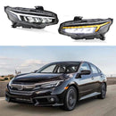 Fits Honda Civic 2016-2021 LED Head Light Front Lamps Pair Sequential Assembly-1