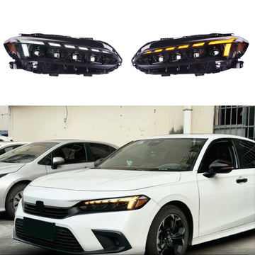 Conjunto de faros delanteros LED compatibles con Honda Civic 11.ª generación 2022-2024