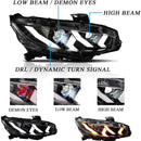 Fits Honda Civic 2016-2021 Demon Eye Head Light Front Lamps Assembly-7