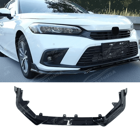 2022 Honda Civic Gloss Black Front Lip Spoiler Splitter by SuperAutoUSA