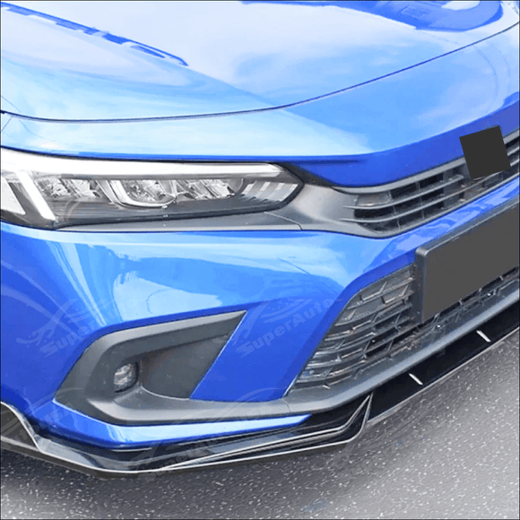 High-Quality Gloss Black Front Bumper Lip Spoiler for 2022 Honda Civic by SuperAutoUSA