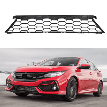 Rejilla delantera inferior negra estilo OEM compatible con Honda Civic Si Hatchback 2017-2020