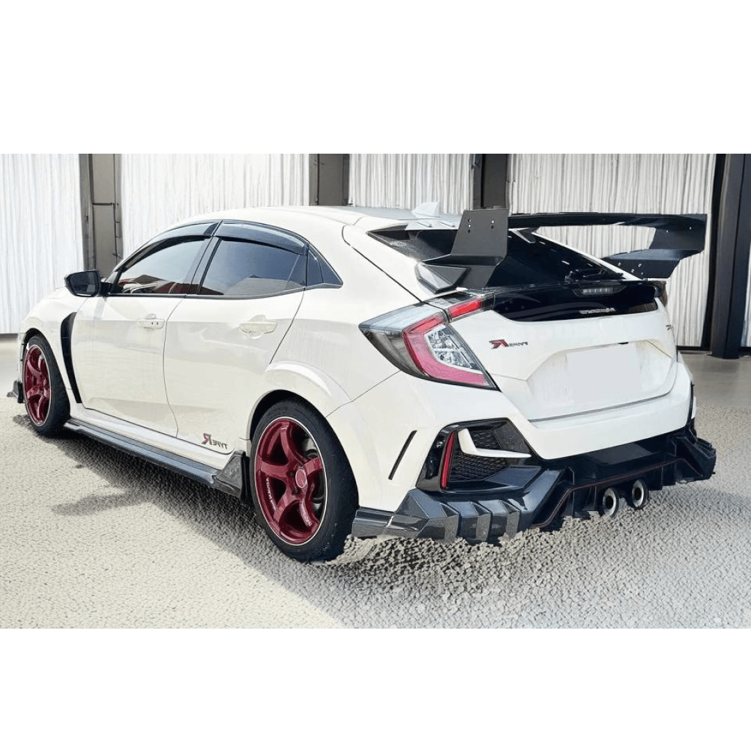 Real Carbon Fiber Rear Trunk Lip Wing for 2020 Honda Civic FK8 Hatchback