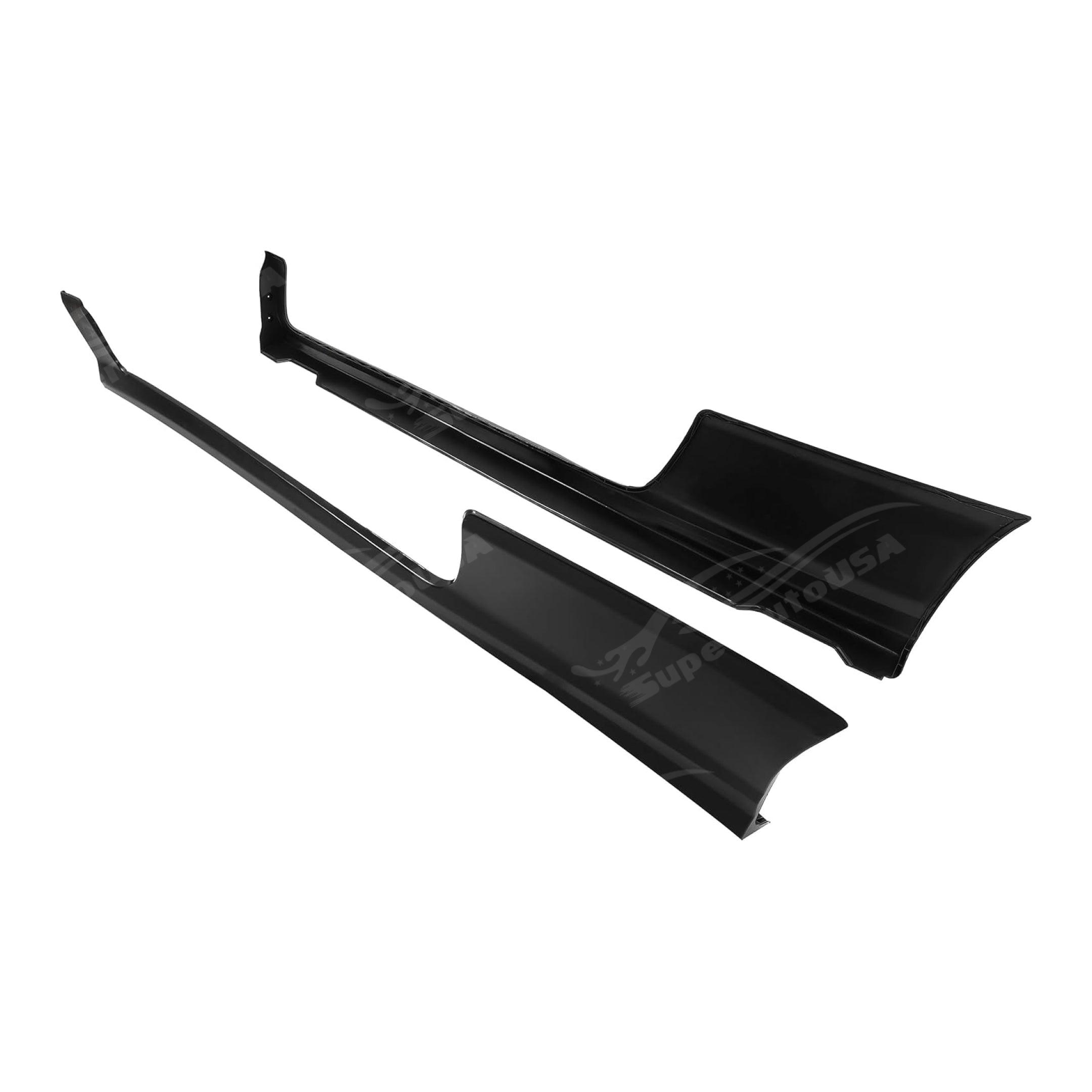 Fits 2006-2011 Honda Civic Si Coupe 2-Door Black Side Skirt Extensions Black