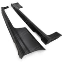 Fits 2006-2011 Honda Civic Si Coupe 2-Door Black Side Skirt Extensions Black-5