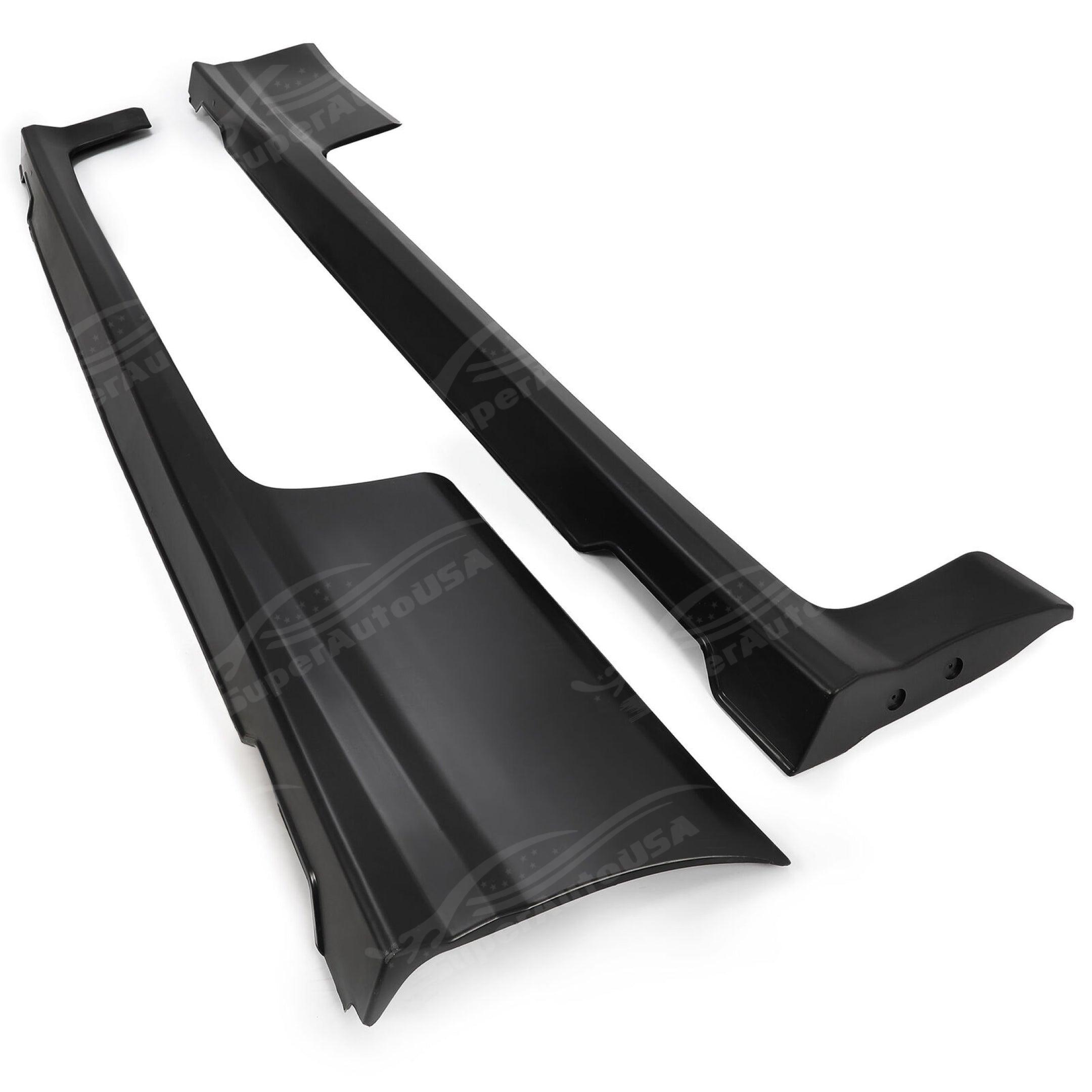 Fits 2006-2011 Honda Civic Si Coupe 2-Door Black Side Skirt Extensions Black