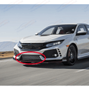 Rejilla delantera inferior de malla negra estilo OE para Honda Civic Type R 2017-2021-3
