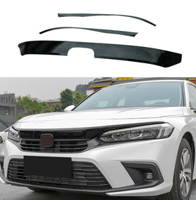 Moldura para rejilla de parachoques delantero de Honda Civic 11.° modelo 2022-2023 (negro brillante) 
