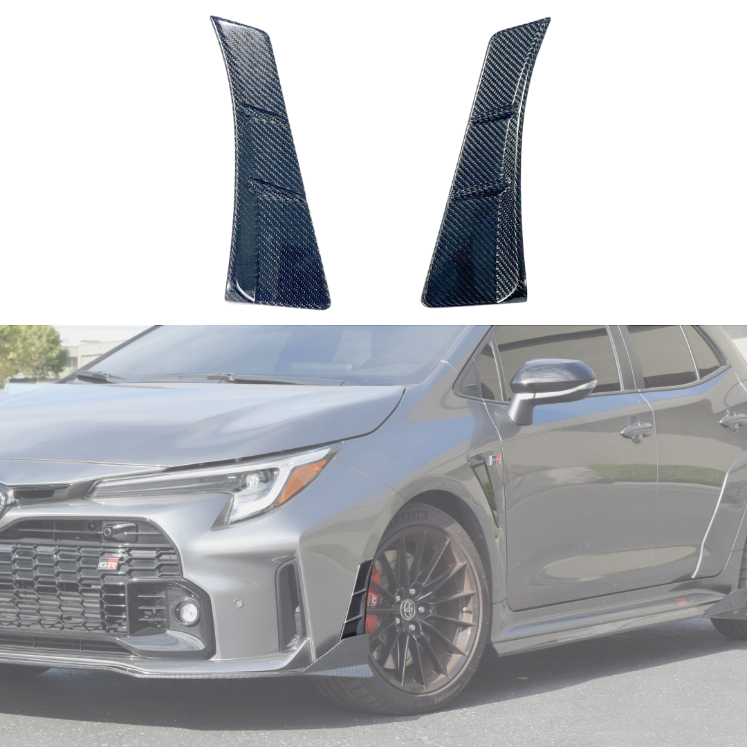 Se adapta al alerón del cuerpo del labio del parachoques delantero del Toyota Corolla SE XSE 2020-2021 (negro brillante)