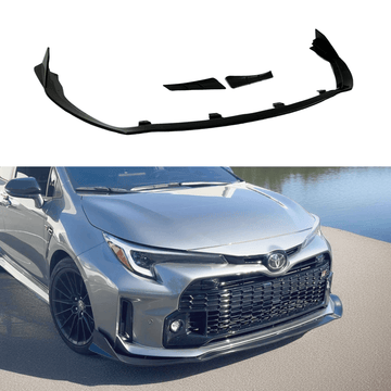 Divisor de alerón de parachoques delantero, 1 pieza, borde con divisor de esquina, compatible con Toyota GR Corolla PU 2022-2025 