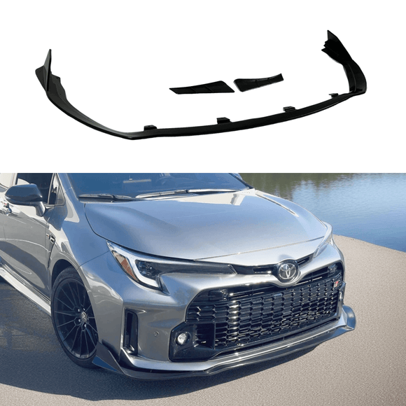 Front Bumper Spoiler Splitter 1pc Lip w/ Corner Splitter Fits 2022-2026 Toyota GR Corolla PU