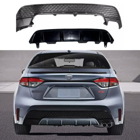 Black Rear Bumper Lower Honeycomb Covers 2PC For Toyota Corolla SE XSE 2020-2022