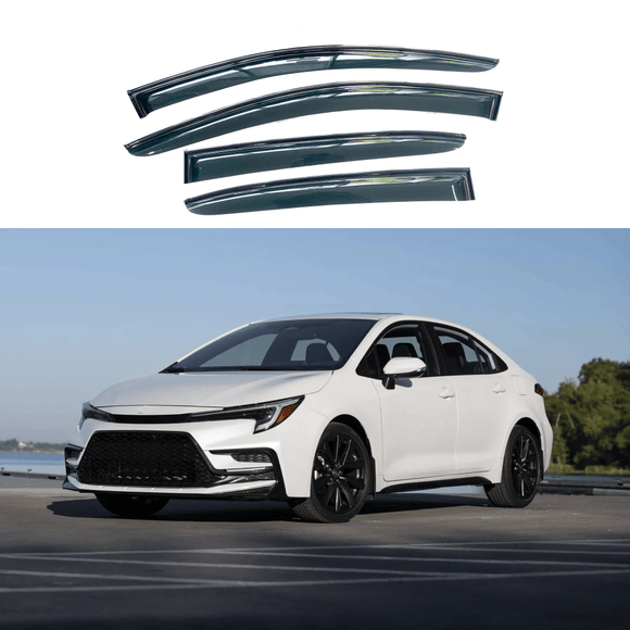 For Toyota Corolla 2020-2025 Carbon Fiber Print Trims Window Visors Wind Guards