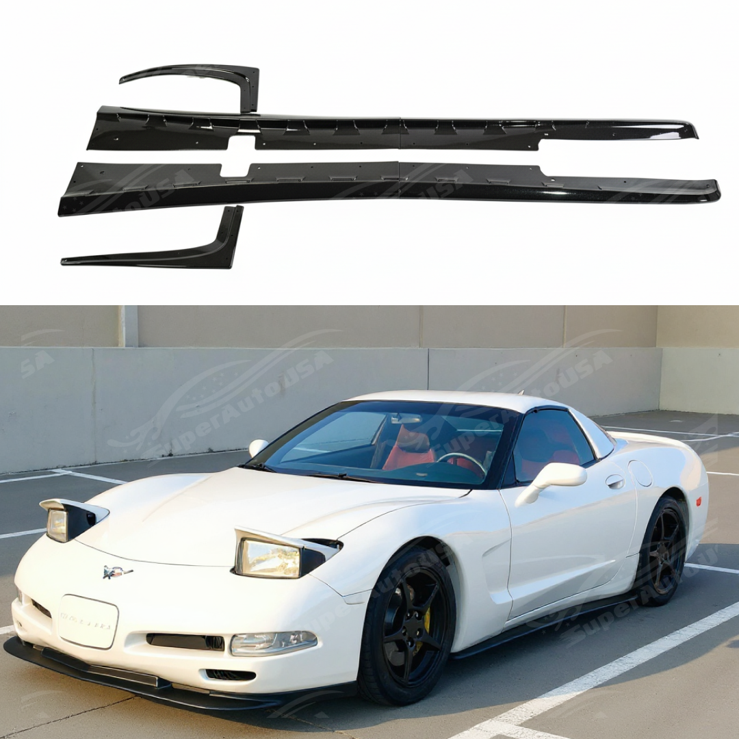 ZR1 Style Side Skirts Rocker Panel Pair For 1997-04 Chevy Corvette C5 ...