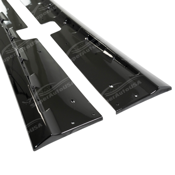 ZR1 style side skirt rocker panel integrated on a black Corvette C5